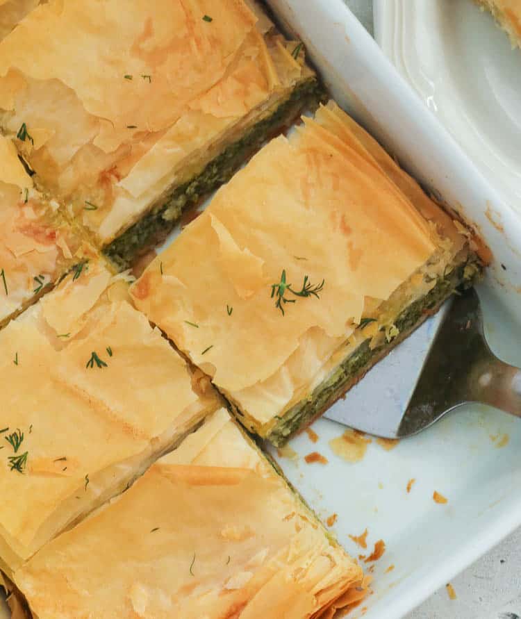 Greek Spinach Pie Using Phyllo
