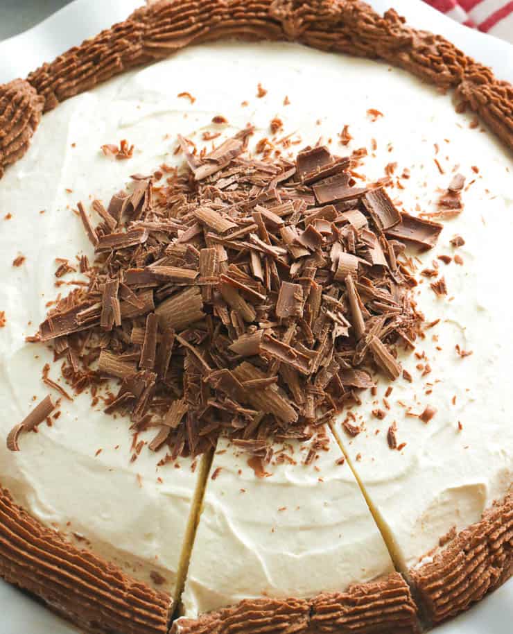 Whole Shot of French Chocolate Silk Pie