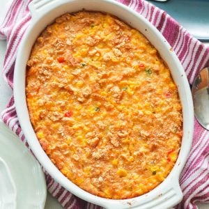 Scalloped Corn fresh from the oven ready to please
